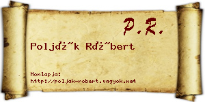 Polják Róbert névjegykártya