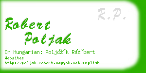 robert poljak business card